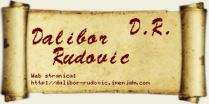 Dalibor Rudović vizit kartica